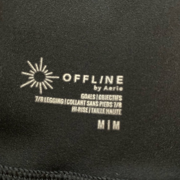 Aerie Offline Goals Leggings 7/8 black size Medium - Picture 3 of 4